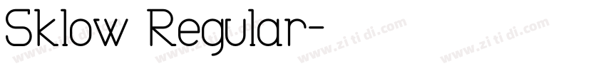 Sklow Regular字体转换